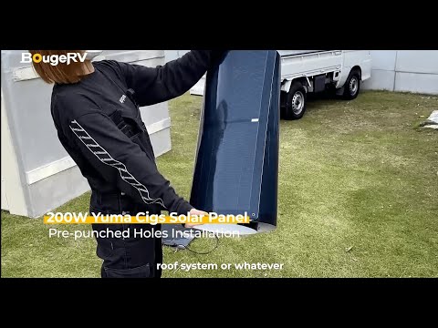 BougeRV Yuma 200W CIGS Thin-film Flexible Solar Panel with Tape