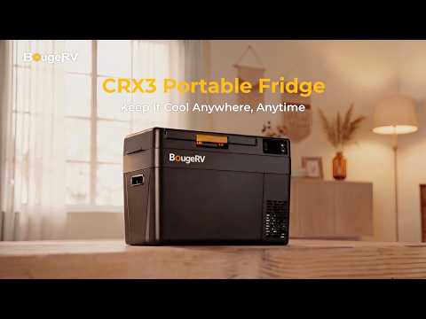 BougeRV New CRX3 30QT 12V Portable Electric Cooler Fridge with 240Wh Battery
