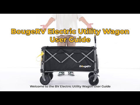 BougeRV Electric Foldable Utility Camping Wagon with Power Bank
