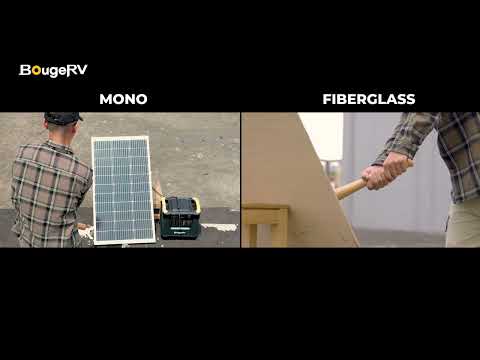 BougeRV Arch 100 Watt Fiberglass Flexible Curved Solar Panel