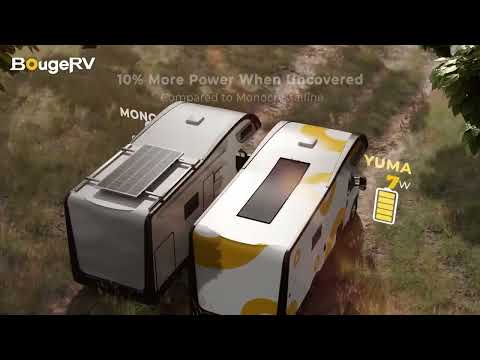 BougeRV Yuma 400W(100W*4pcs) CIGS Thin-film Flexible Solar Panel (Square with Holes)