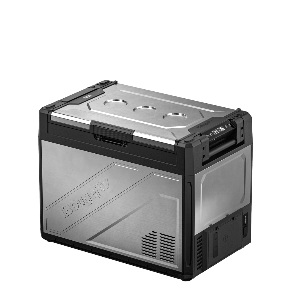BougeRV New Rocky V3.0 69QT Dual Zone 12V Car Fridge with 240Wh Battery