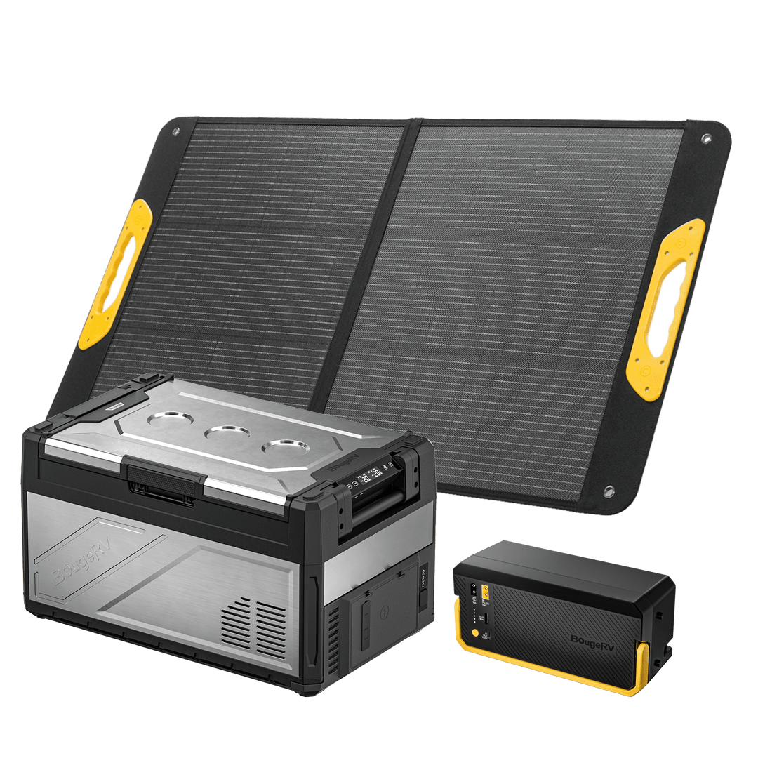 BougeRV Rocky V3.0 41QT Dual Zone 12V Car Fridge with 240Wh Battery