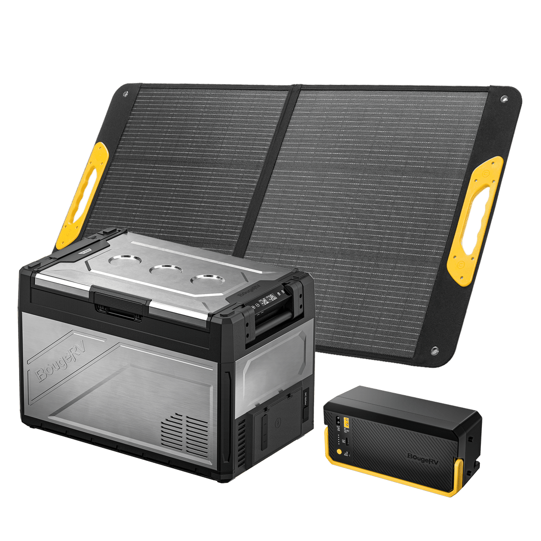 BougeRV Rocky V3.0 55QT Dual Zone 12V Car Fridge with 240Wh Battery