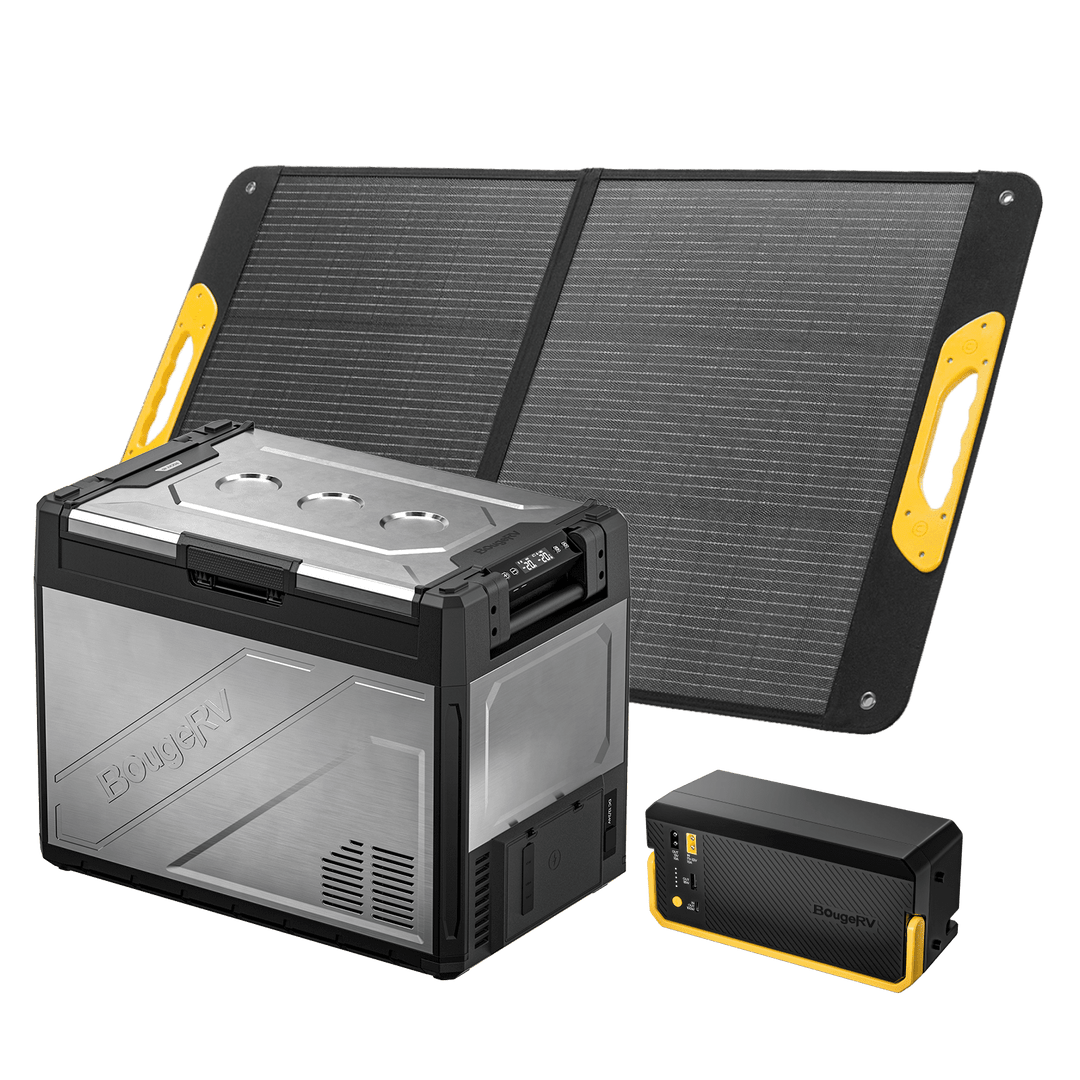 BougeRV Rocky V3.0 41QT Dual Zone 12V Car Fridge with 240Wh Battery