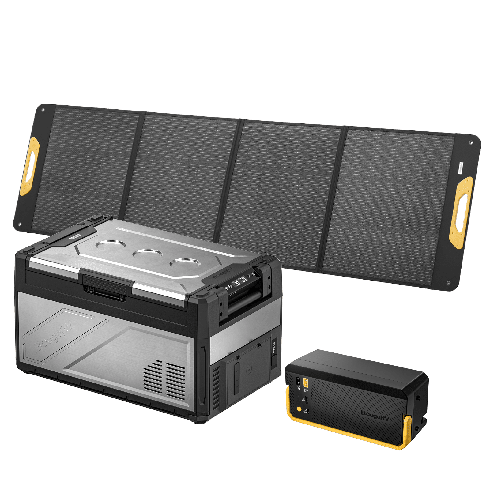 Refrigerador de coche BougeRV New Rocky V3.0 de doble zona de 41QT y 12V