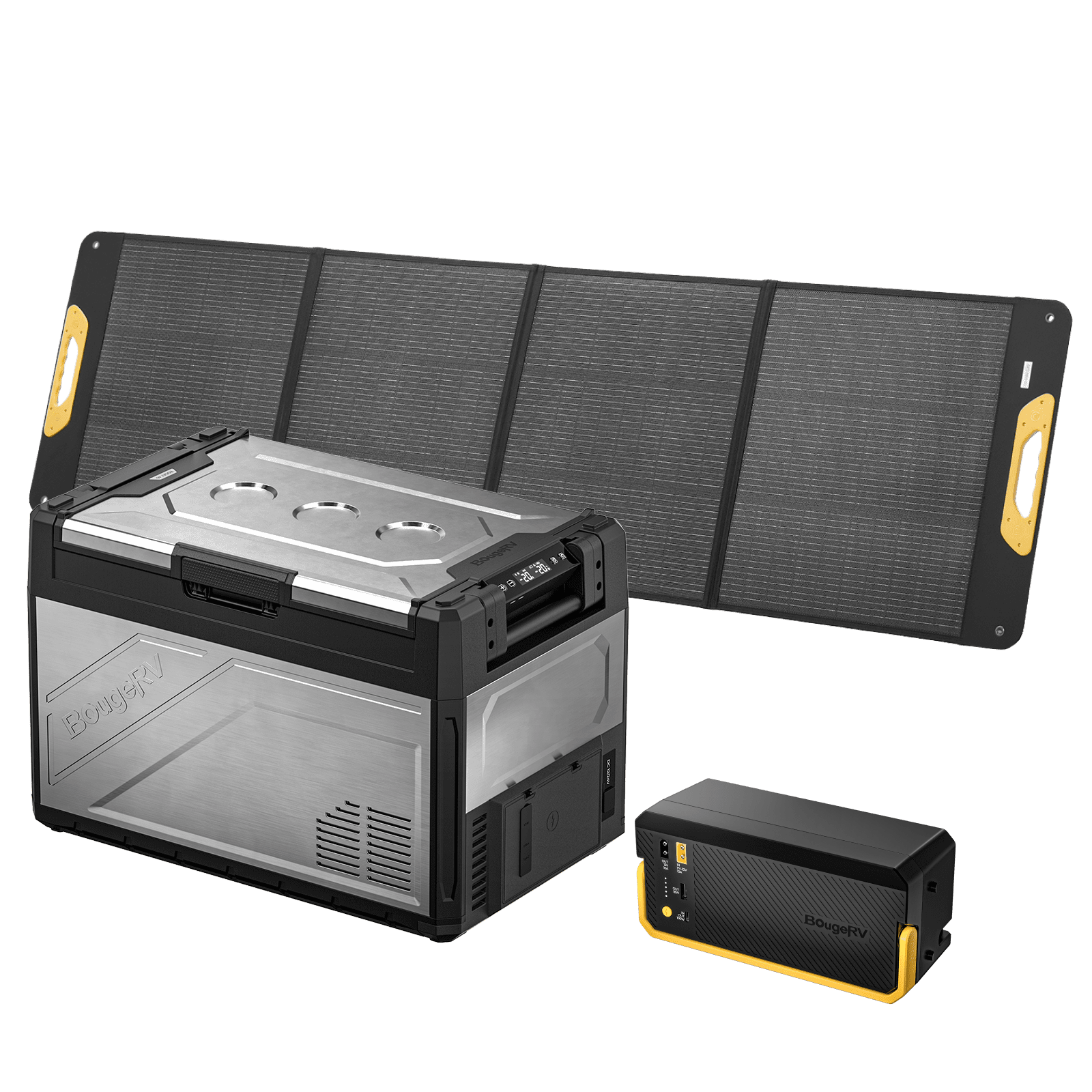 Nevera de coche de doble zona 12V 55QT New Rocky V3.0 de BougeRV