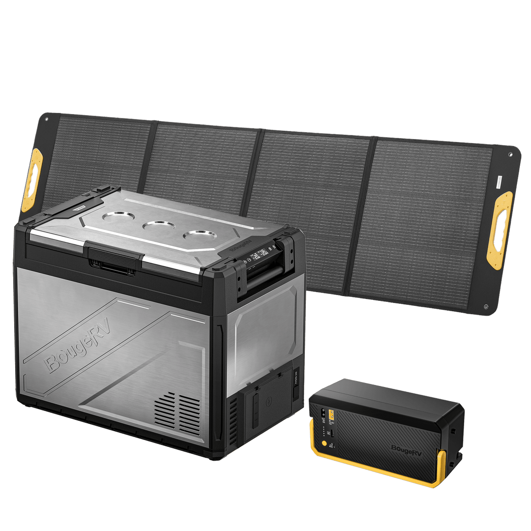BougeRV Rocky V3.0 41QT Dual Zone 12V Car Fridge with 240Wh Battery