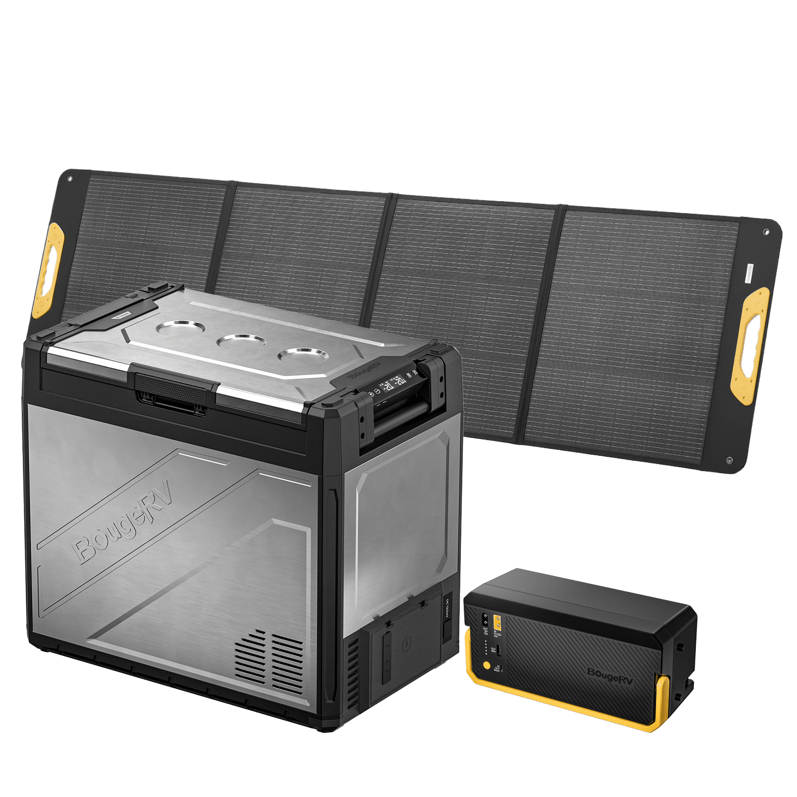 Nevera para coche de doble zona BougeRV New Rocky V3.0 de 81QT y 12V