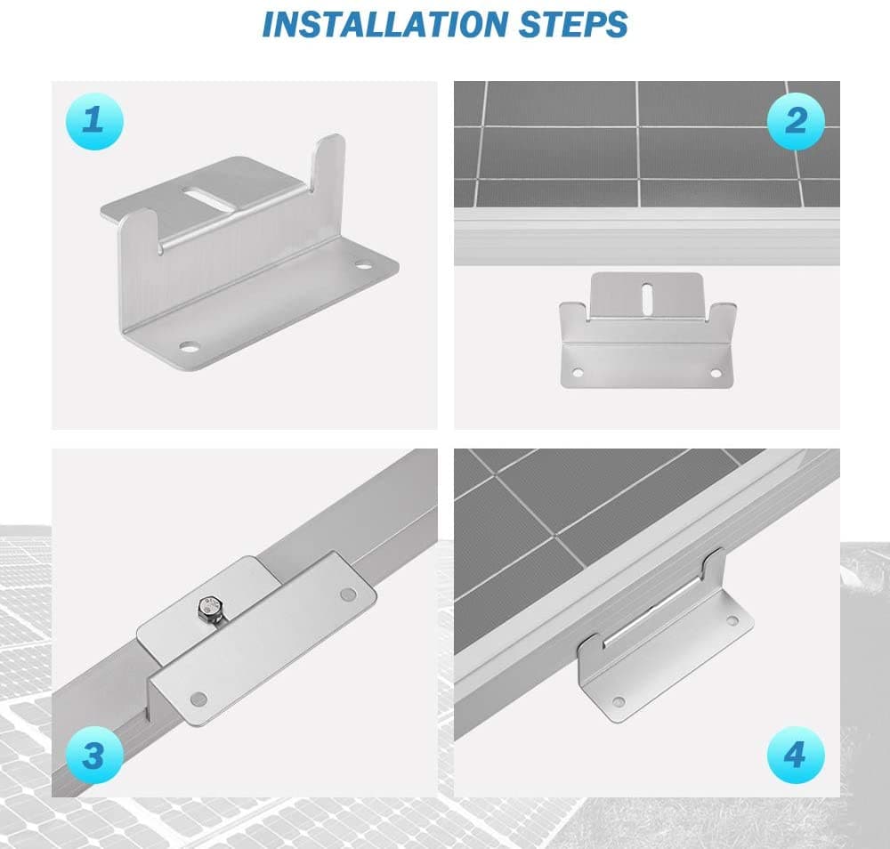 Solar Panel Mounting Z Bracket Mount Kits （4 set 16 Units） - BougeRV