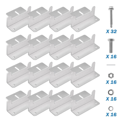 Solar Panel Mounting Z Bracket Mount Kits （4 set 16 Units） - BougeRV