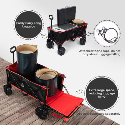 140L Capacity Outdoor Foldable Folding Wagon（DEERFAMY）