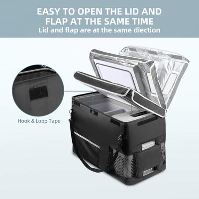 12V 30 Quart (28L) Portable Fridge & 30 Quart Insulated Protective Cover
