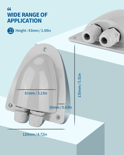Solar Double Cable Entry Gland Box（2 PACKS） - BougeRV