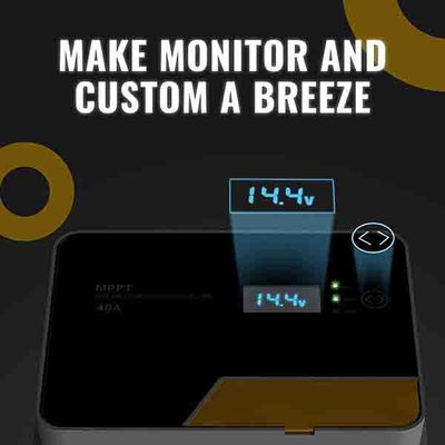 200W 12V 9BB Mono Solar Panel&40A MPPT Solar Charge Controller