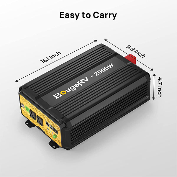 2000W 12V Pure Sine Wave Inverter with Bluetooth – BougeRV