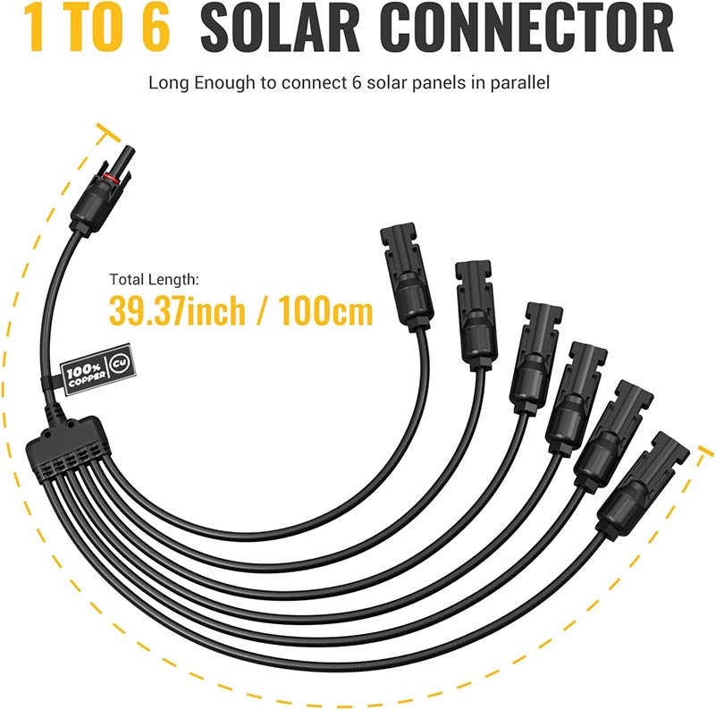 6 to 1 MC4 Connector – BougeRV