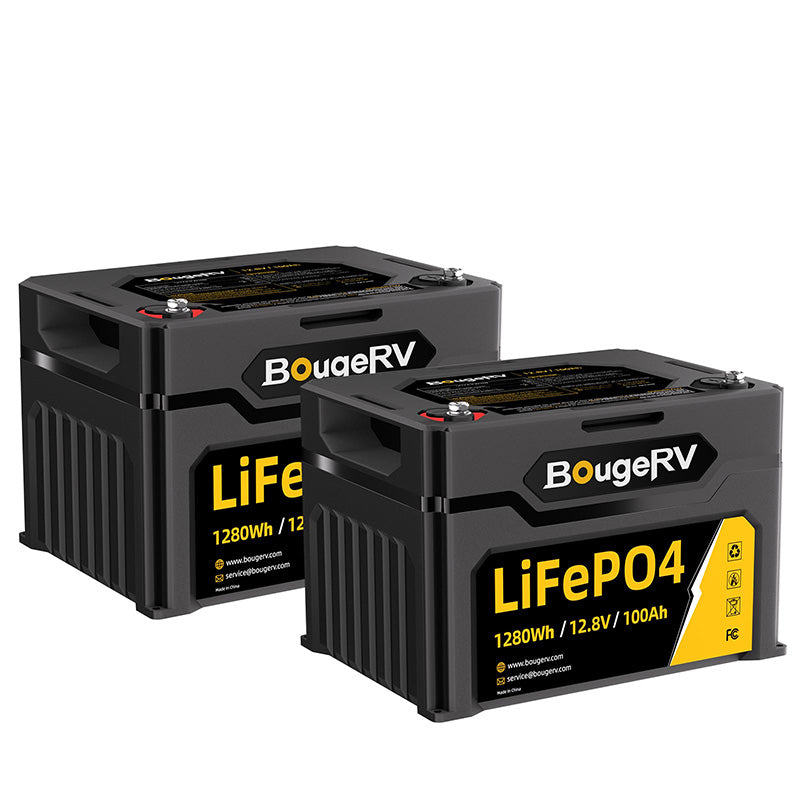 two 12v lifepo4 lithium batteries
