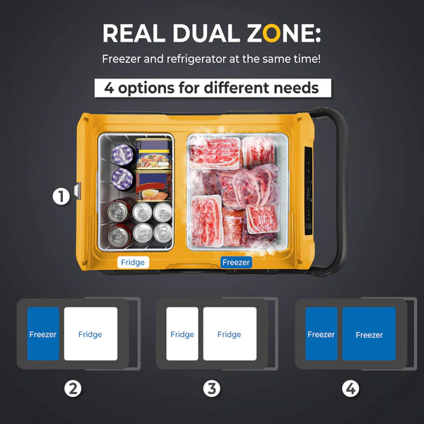 Car Fridge with Real Dual Zone 