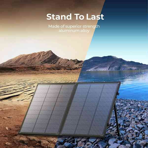 BougeRV 130 Watt Foldable Solar Panel with Durable Aluminum Frame