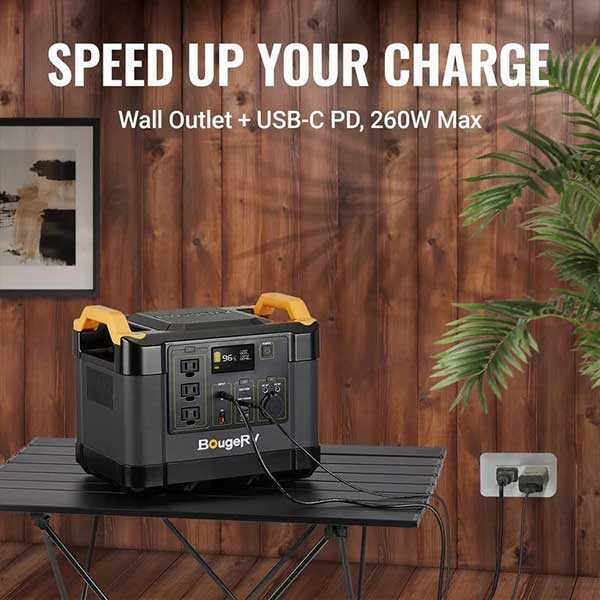 BougeRV portable power station low noise does not affect your rest