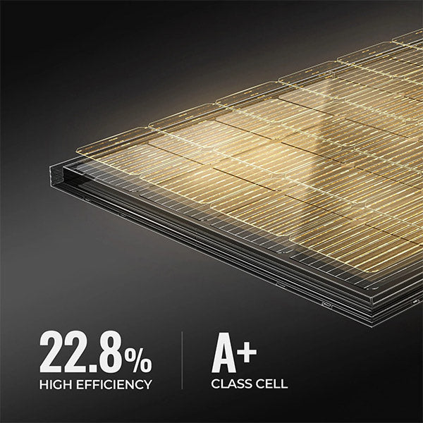 BougeRV Solar Panel with 22.8% high effciency battery