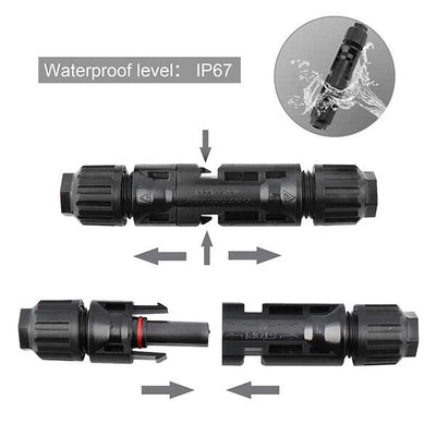 BougeRV solar connectors with IP67 Waterproof