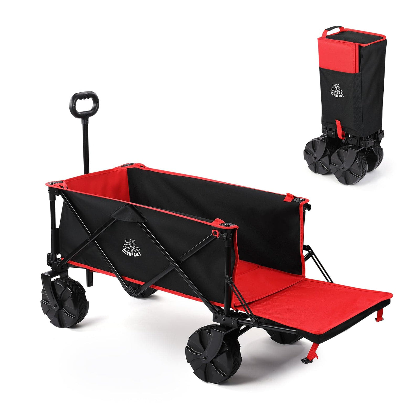 140L Capacity Outdoor Foldable Folding Wagon（DEERFAMY）