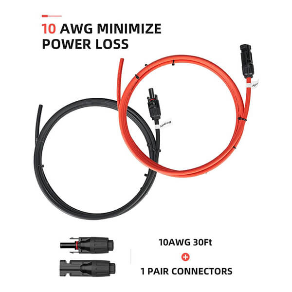 Multi-Contact 3' MC4 Connector Extension #10 AWG altE