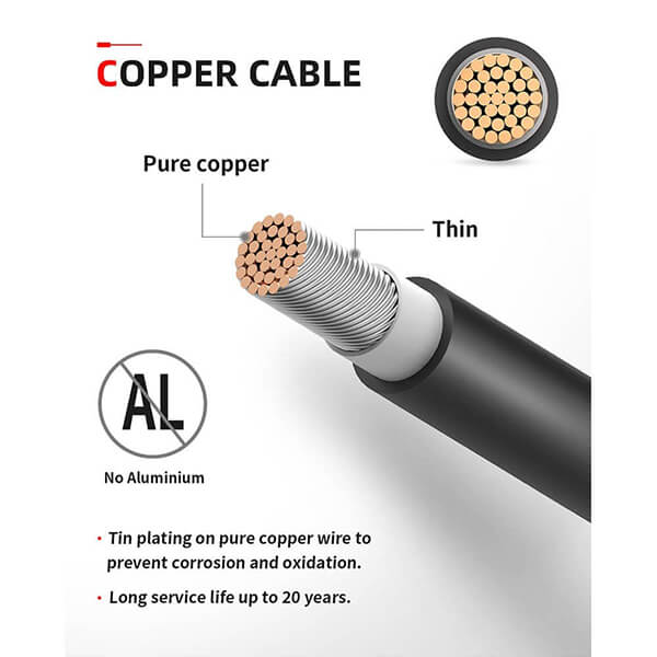 Solar Extension Cable with Copper
