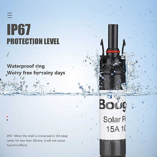 There is an IP67 protection waterproof ring on the male connector