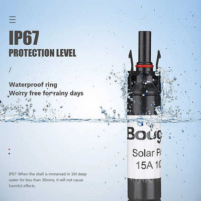 There is an IP67 protection waterproof ring on the male connector