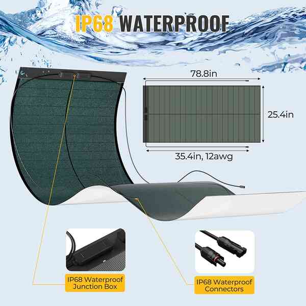 BougeRV Yuma 200W CIGS Thin-film Flexible Solar Panel