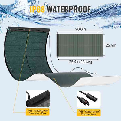 BougeRV Yuma 200W CIGS Thin-film Flexible Solar Panel
