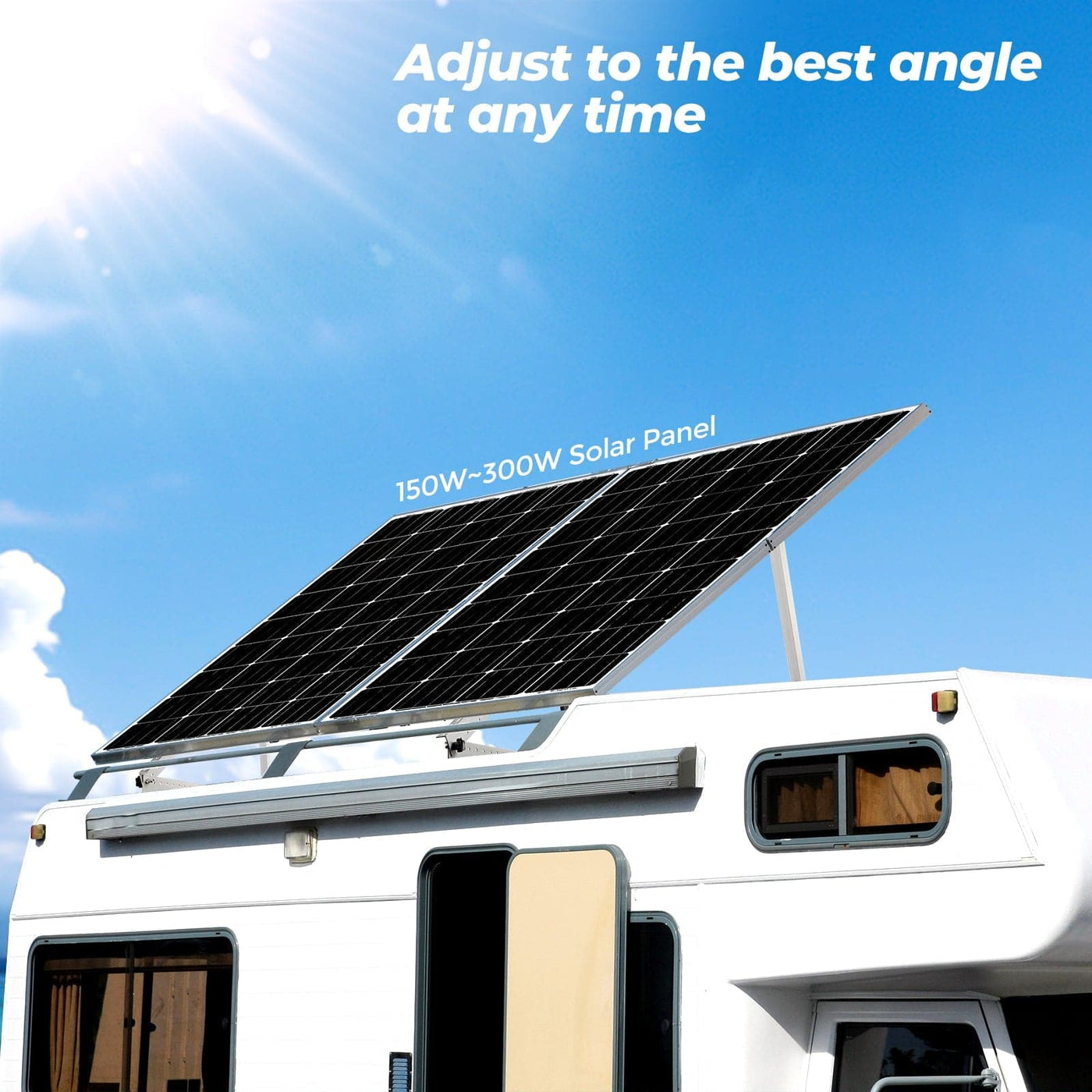41 in Adjustable Solar Panel Tilt Mount Brackets - BougeRV